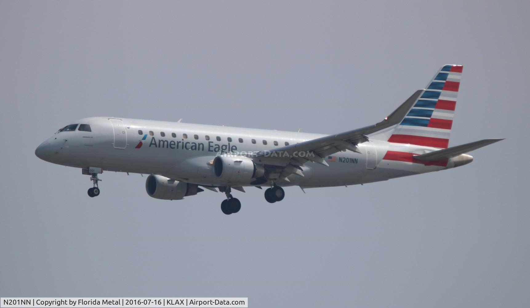 N201NN, 2015 Embraer 175LR (ERJ-170-200LR) C/N 17000461, Compass/Eagle E175 zx LAX north