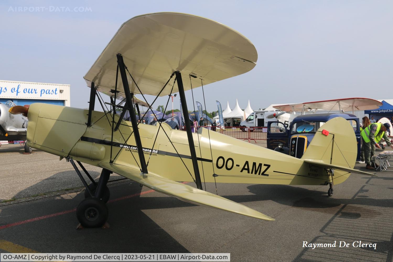 OO-AMZ, 1950 Stampe-Vertongen SV-4C C/N 1137, Beautifully restored at Antwerp Airport.