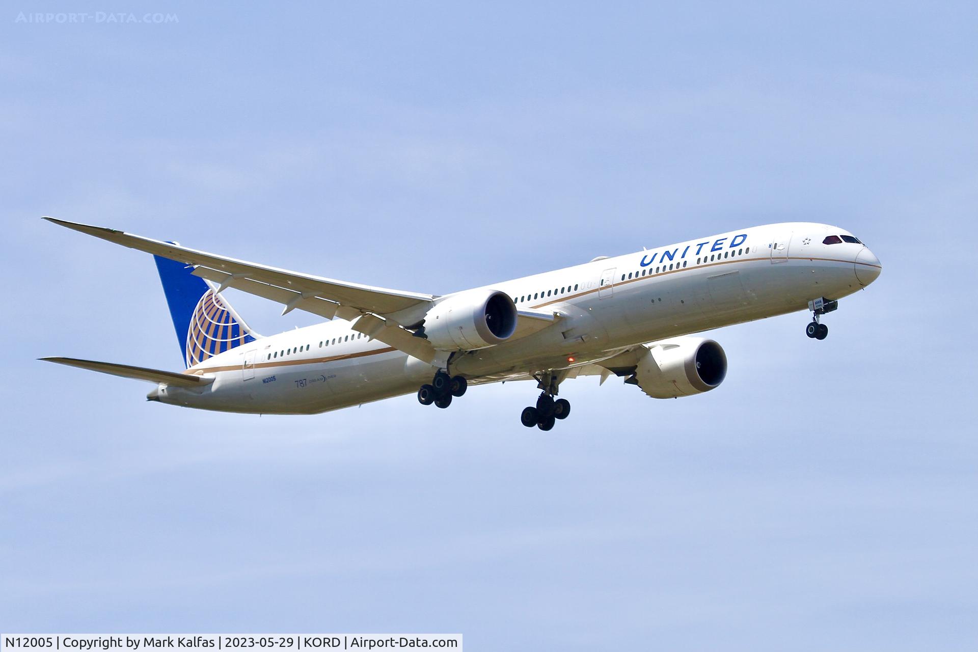 N12005, 2019 Boeing 787-10 Dreamliner Dreamliner C/N 40937, United Airlines B78X, N12005 UA952 MUC-ORD on final 10C at ORD.