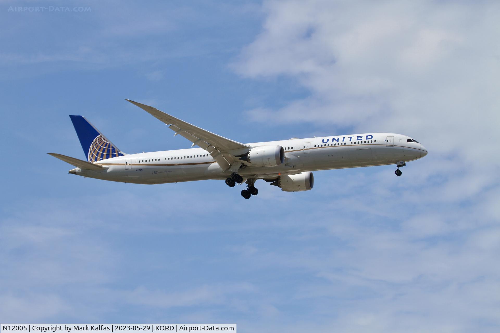 N12005, 2019 Boeing 787-10 Dreamliner Dreamliner C/N 40937, United Airlines B78X, N12005 UA952 MUC-ORD on final 10C at ORD.