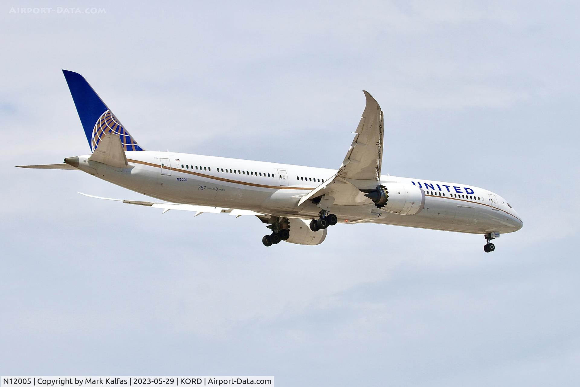 N12005, 2019 Boeing 787-10 Dreamliner Dreamliner C/N 40937, United Airlines B78X, N12005 UA952 MUC-ORD on final 10C at ORD.