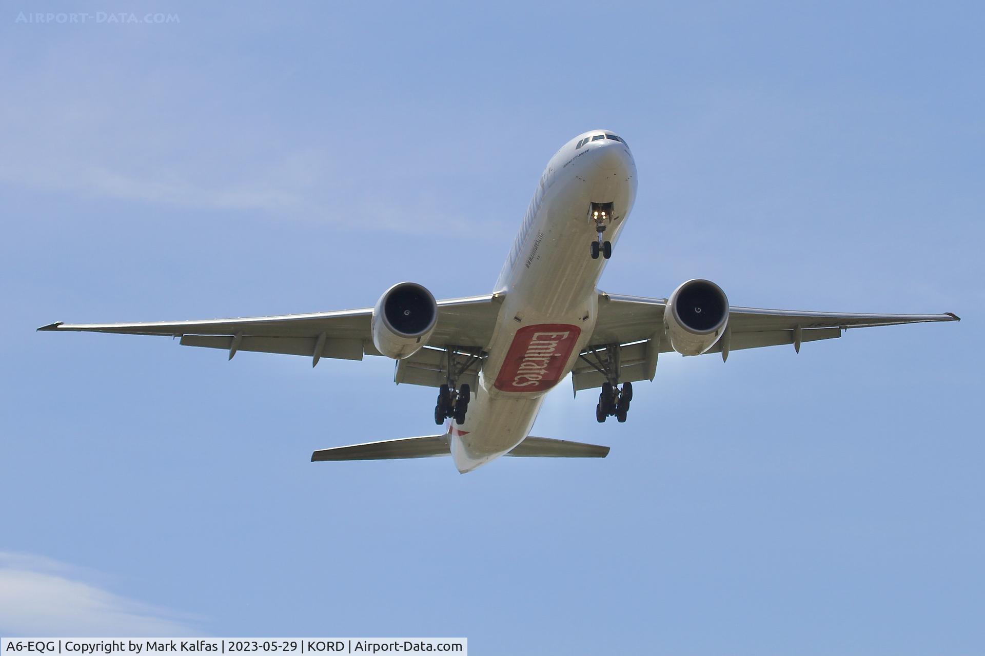 A6-EQG, 2017 Boeing 777-31H/ER C/N 42352, Emirates B77W A6-EQG, UAE235 DXB-ORD, short final 10C KORD