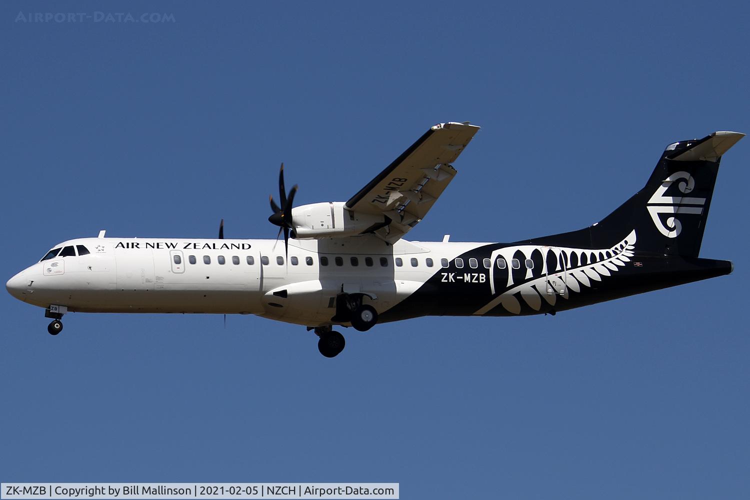 ZK-MZB, 2019 ATR 72-212A C/N 1578, from NZWN