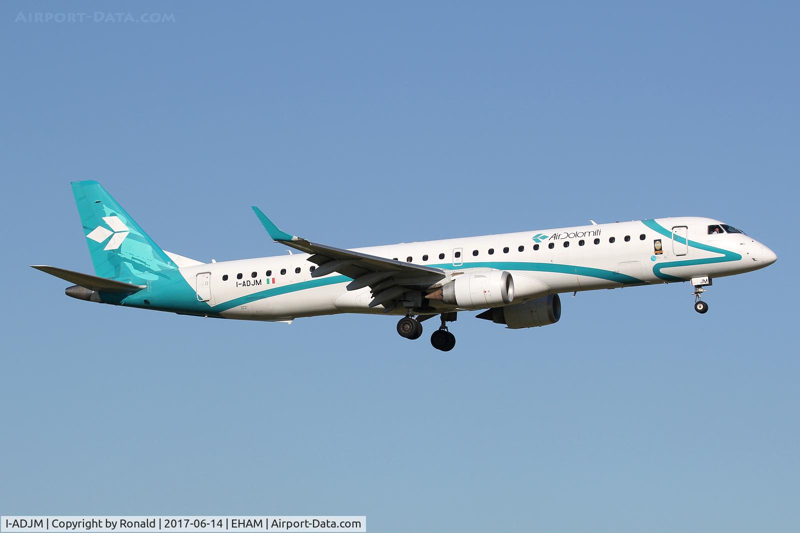 I-ADJM, 2009 Embraer 195LR (ERJ-190-200LR) C/N 19000258, at spl