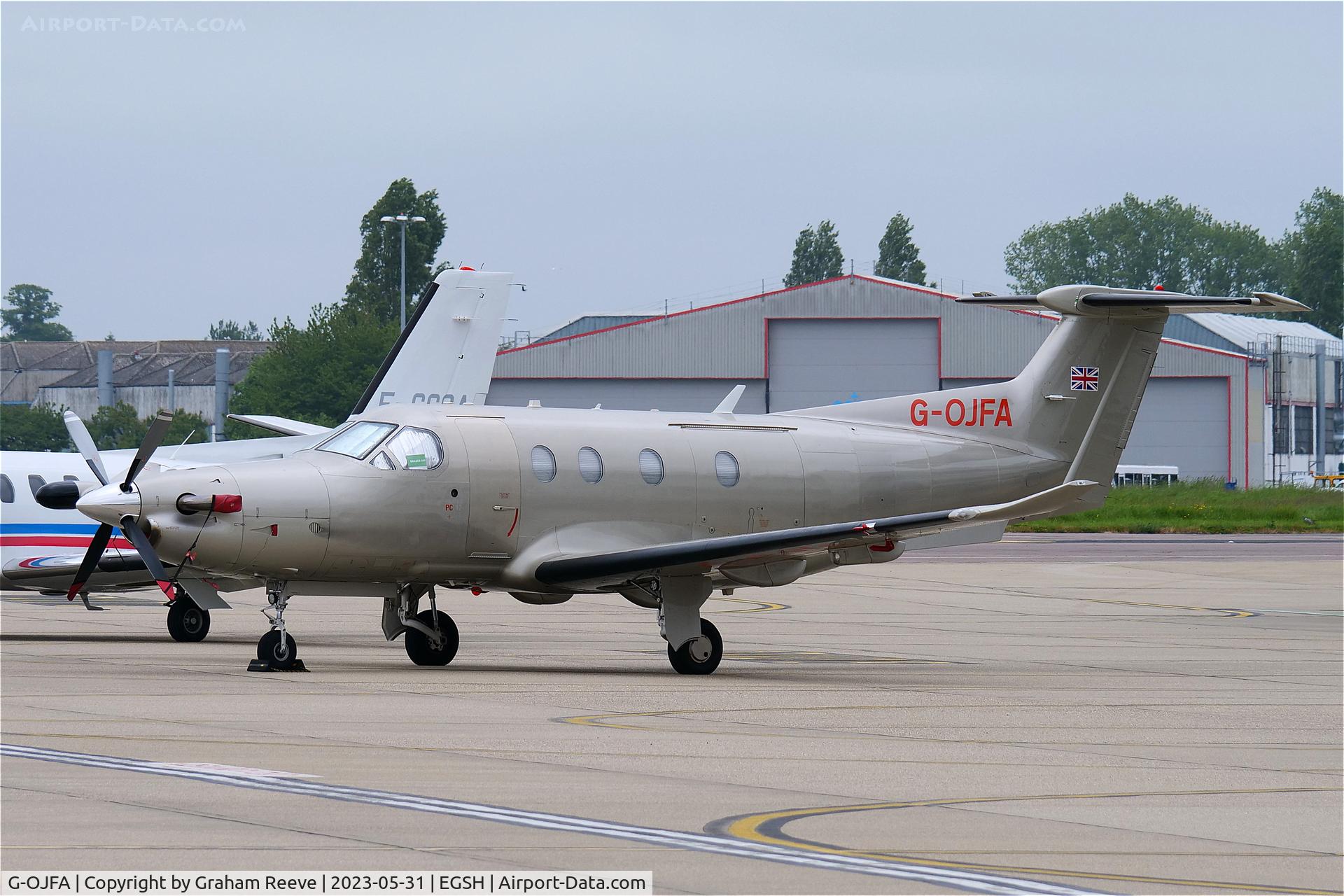 G-OJFA, 2009 Pilatus PC-12/47E C/N 1148, Parked at Norwich.