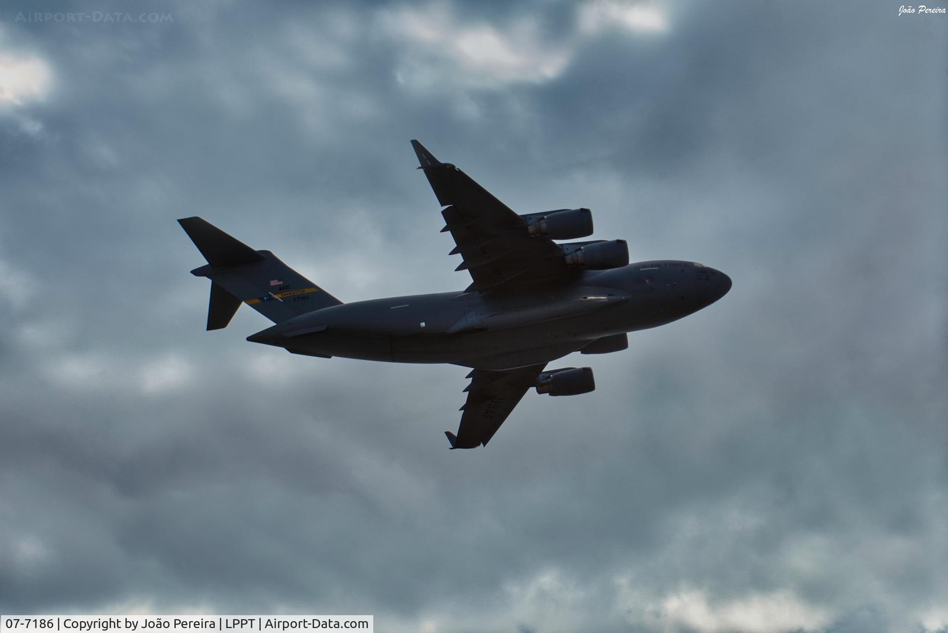 07-7186, 2007 Boeing C-17A Globemaster III C/N P-186, USAF C17 at LPPT