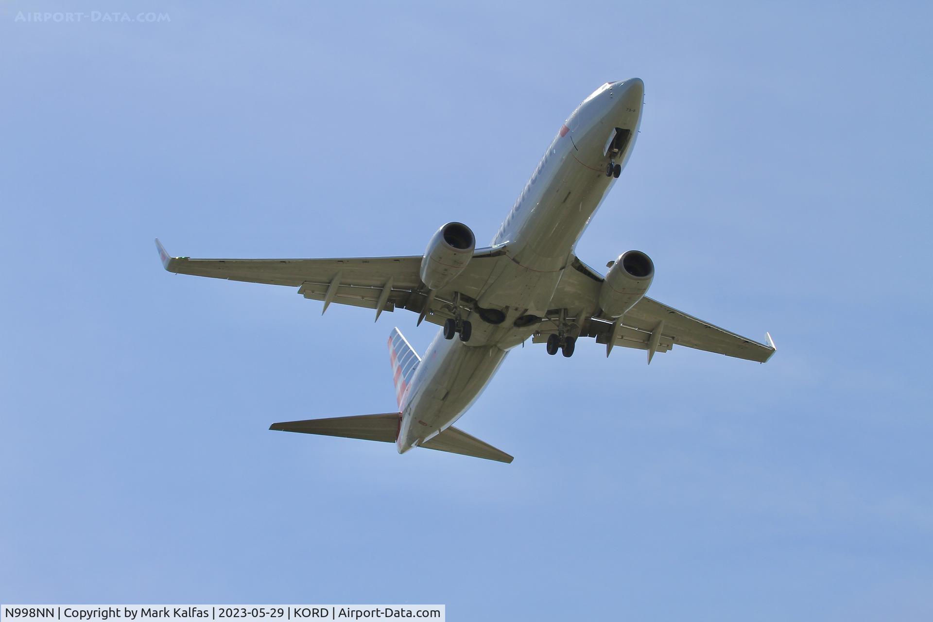 N998NN, 2016 Boeing 737-823 C/N 31250, American Airlines B738 N998NN AA943 IAH-ORD, 10C approach KORD