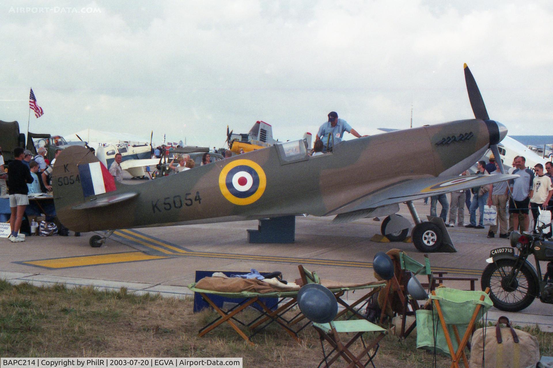 BAPC214, Supermarine 300 Spitfire I Replica C/N BAPC.214, K5054 (G-BRDV) 1984 VS Spitfire I Replica RAF RIAT