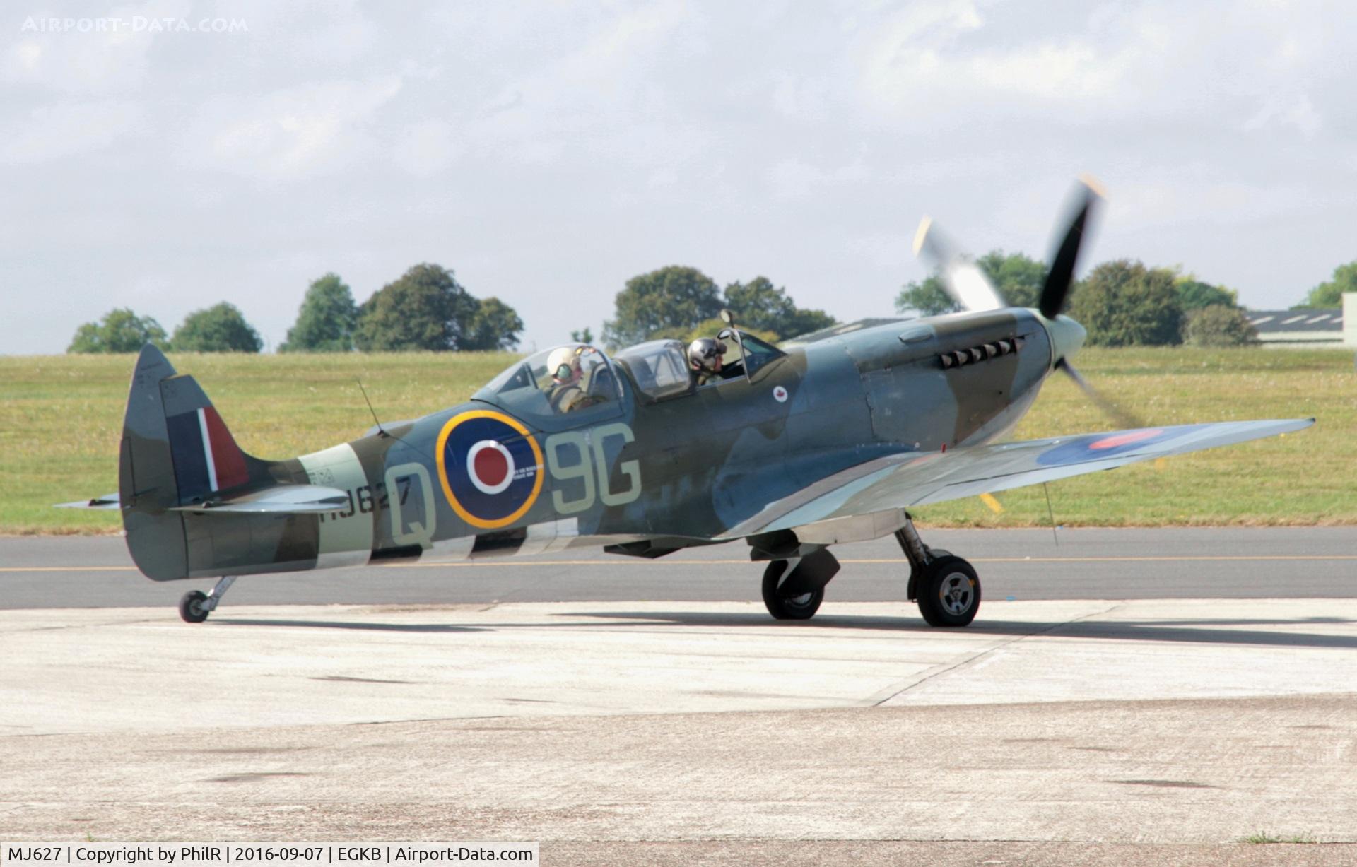 MJ627, 1943 Supermarine 361 Spitfire T.IX C/N CBAF.7722, MJ627 (G-ASOZ, G-BMSB) 1943 VS Spitfire TlX RAF Heritage Hangar Biggin Hill
