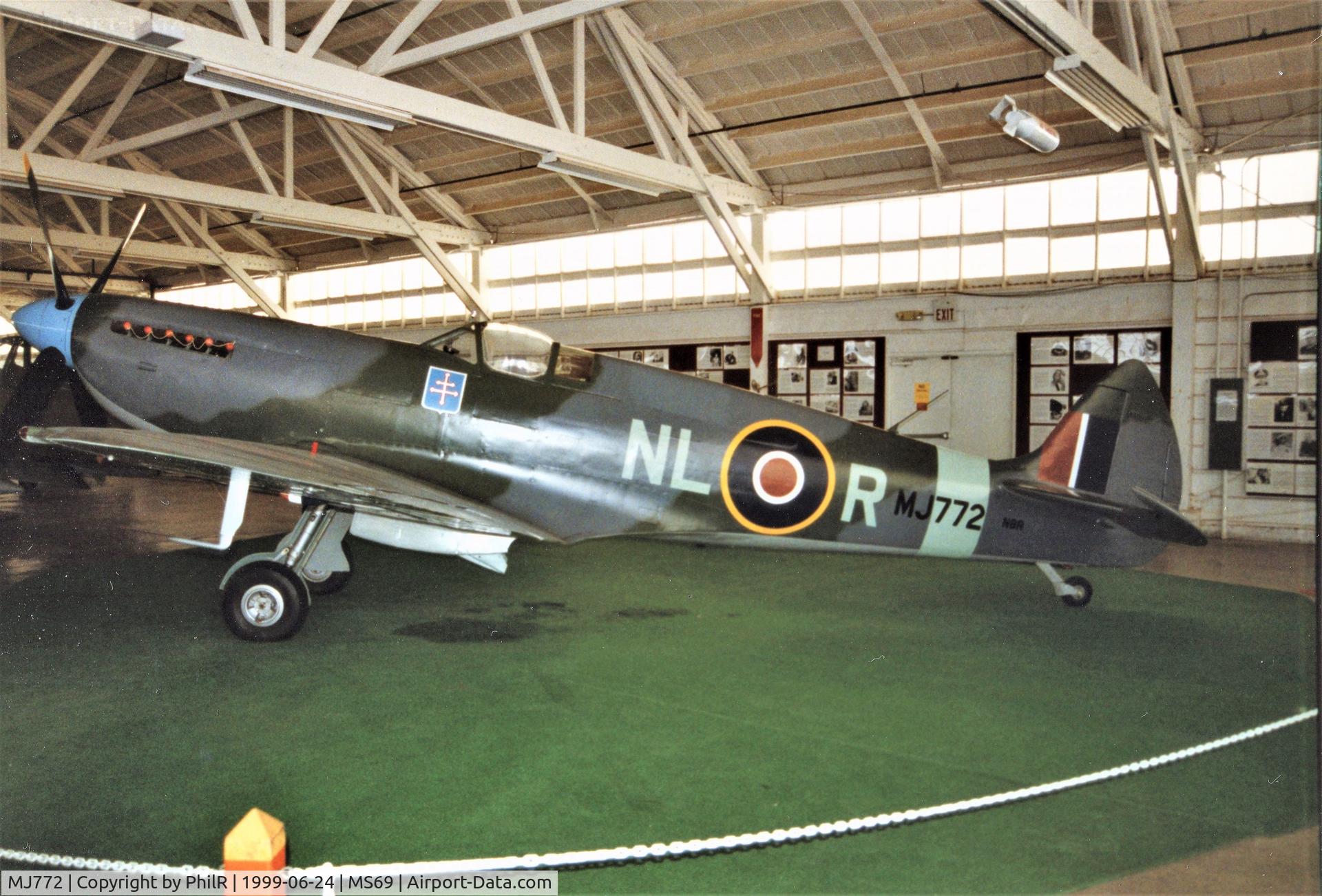 MJ772, 1943 Supermarine 361 Spitfire IX C/N CBAF.7269, MJ772 (N8R) 1943 VS Spitfire lX RAF Champlin Fighter Museum Falcon Field Mesa Az
