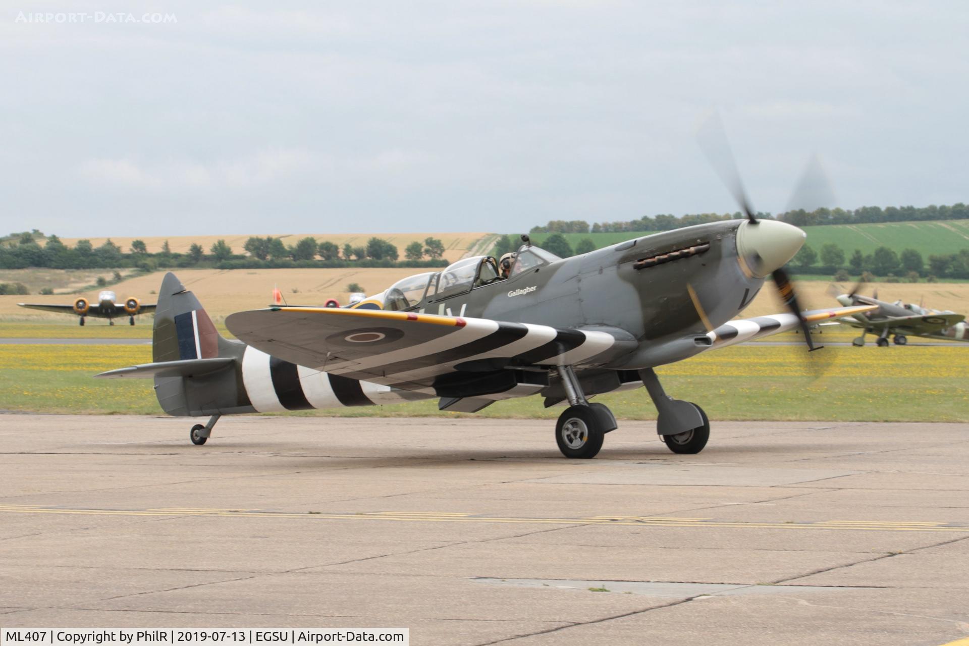 ML407, 1944 Supermarine 509 Spitfire LF.IX (T.IX) C/N CBAF.8463, ML407 (G-FLIX) 1944 VS Spitfire LFlX Duxford