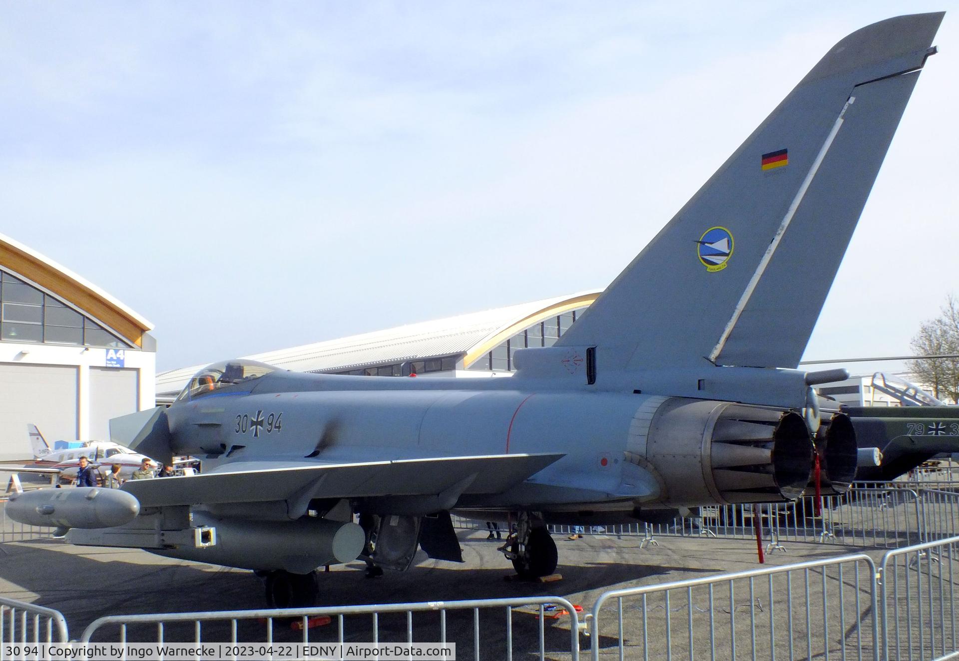 30 94, Eurofighter EF-2000 Typhoon S C/N GS073, Eurofighter EF2000 of the Luftwaffe (German Air Force) at the AERO 2023, Friedrichshafen