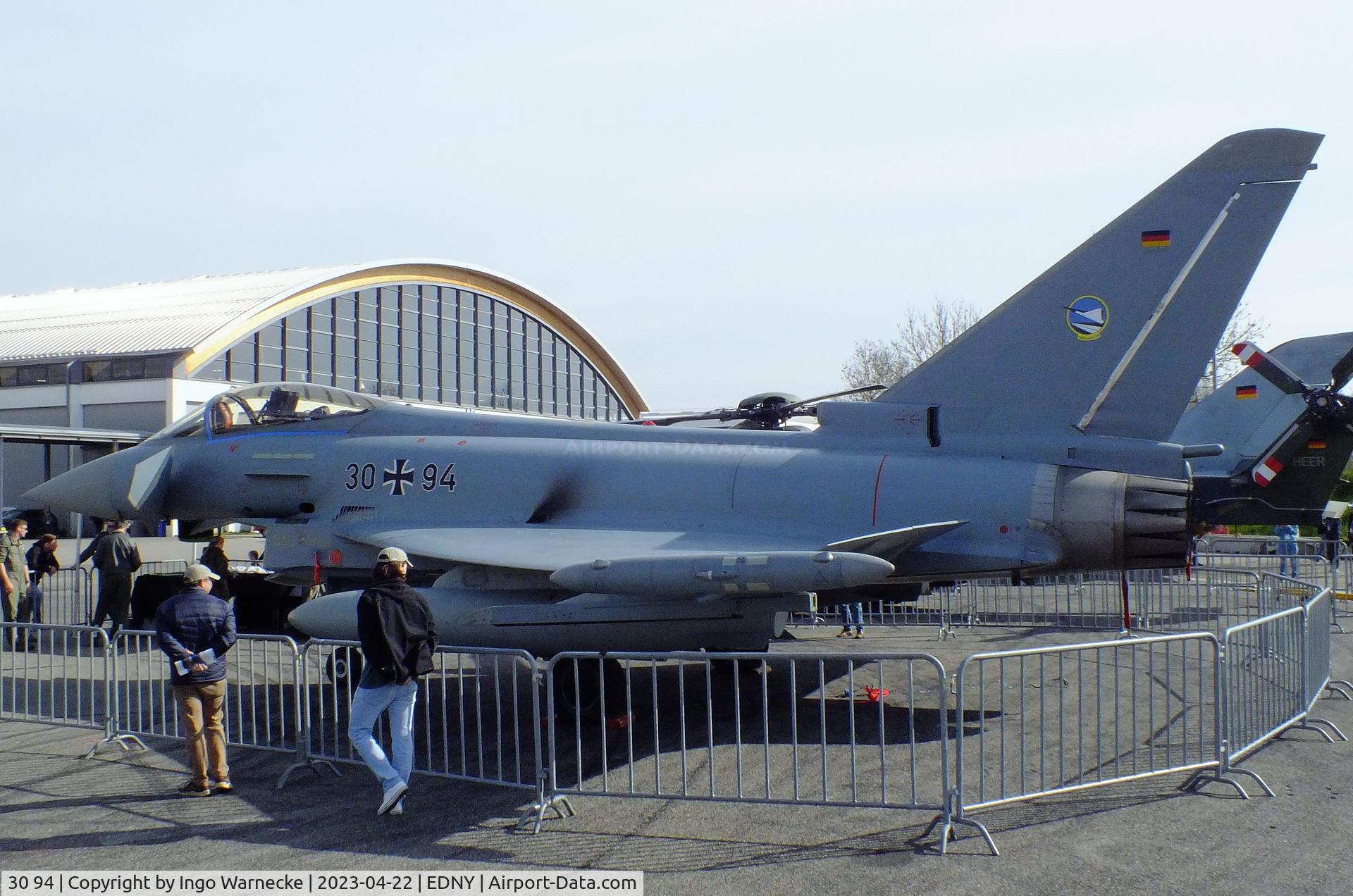 30 94, Eurofighter EF-2000 Typhoon S C/N GS073, Eurofighter EF2000 of the Luftwaffe (German Air Force) at the AERO 2023, Friedrichshafen
