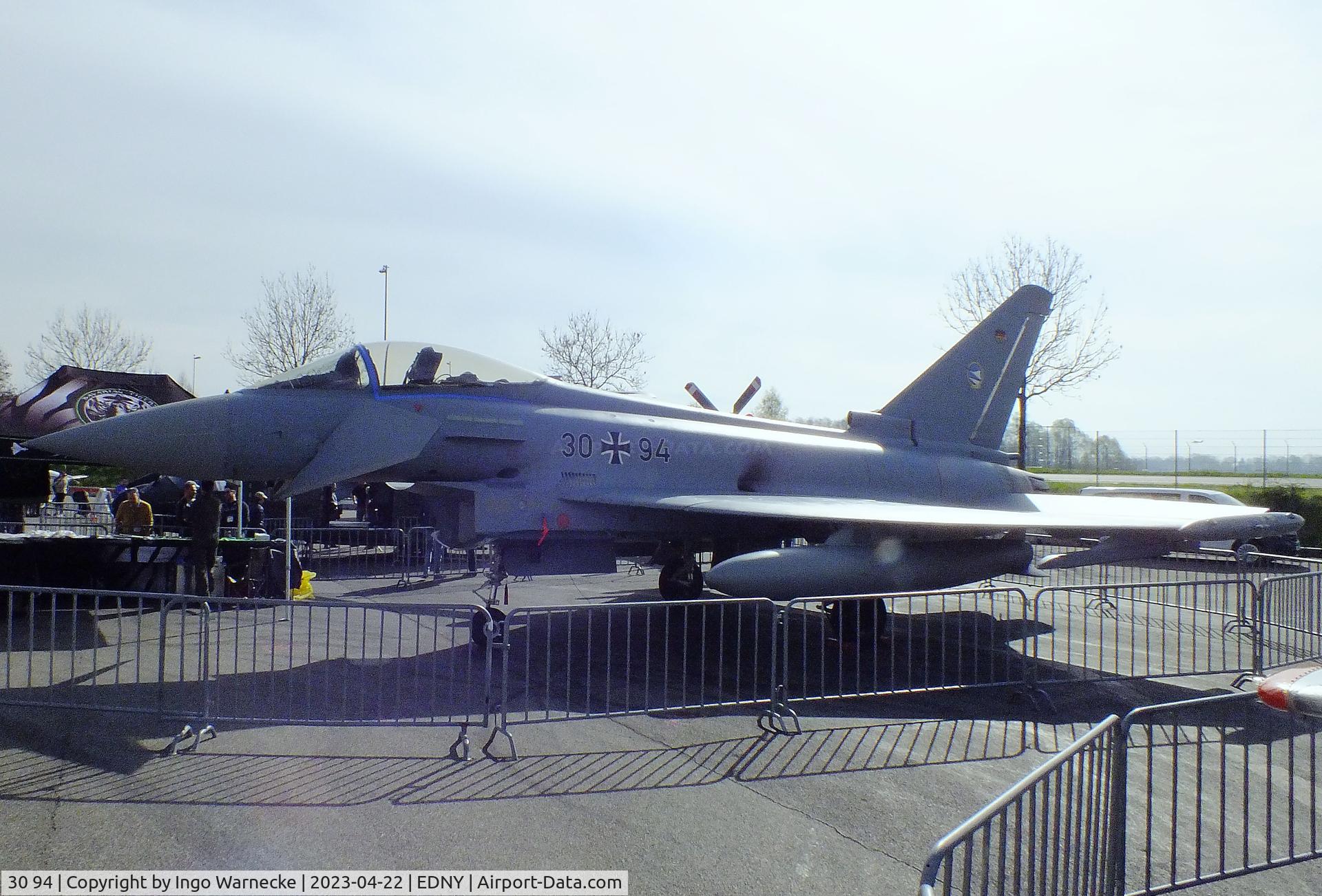 30 94, Eurofighter EF-2000 Typhoon S C/N GS073, Eurofighter EF2000 of the Luftwaffe (German Air Force) at the AERO 2023, Friedrichshafen