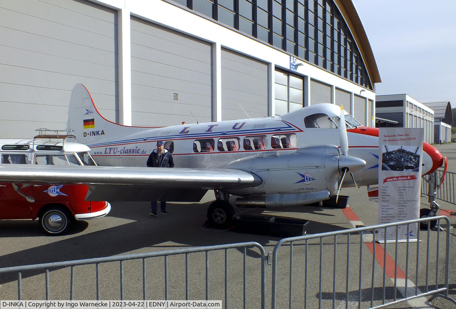 D-INKA, 1949 De Havilland DH-104 Devon C.2 C/N 04266, De Havilland D.H.104 Devon C2 at the AERO 2023, Friedrichshafen