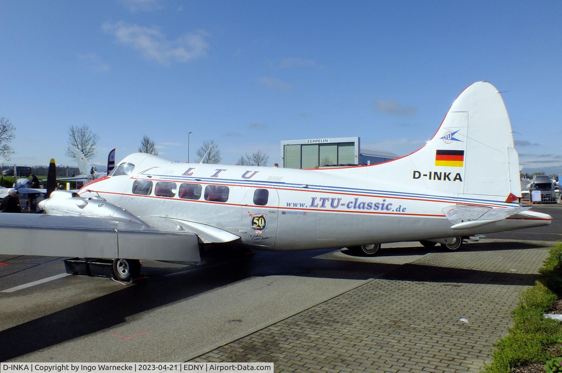 D-INKA, 1949 De Havilland DH-104 Devon C.2 C/N 04266, De Havilland D.H.104 Devon C2 at the AERO 2023, Friedrichshafen
