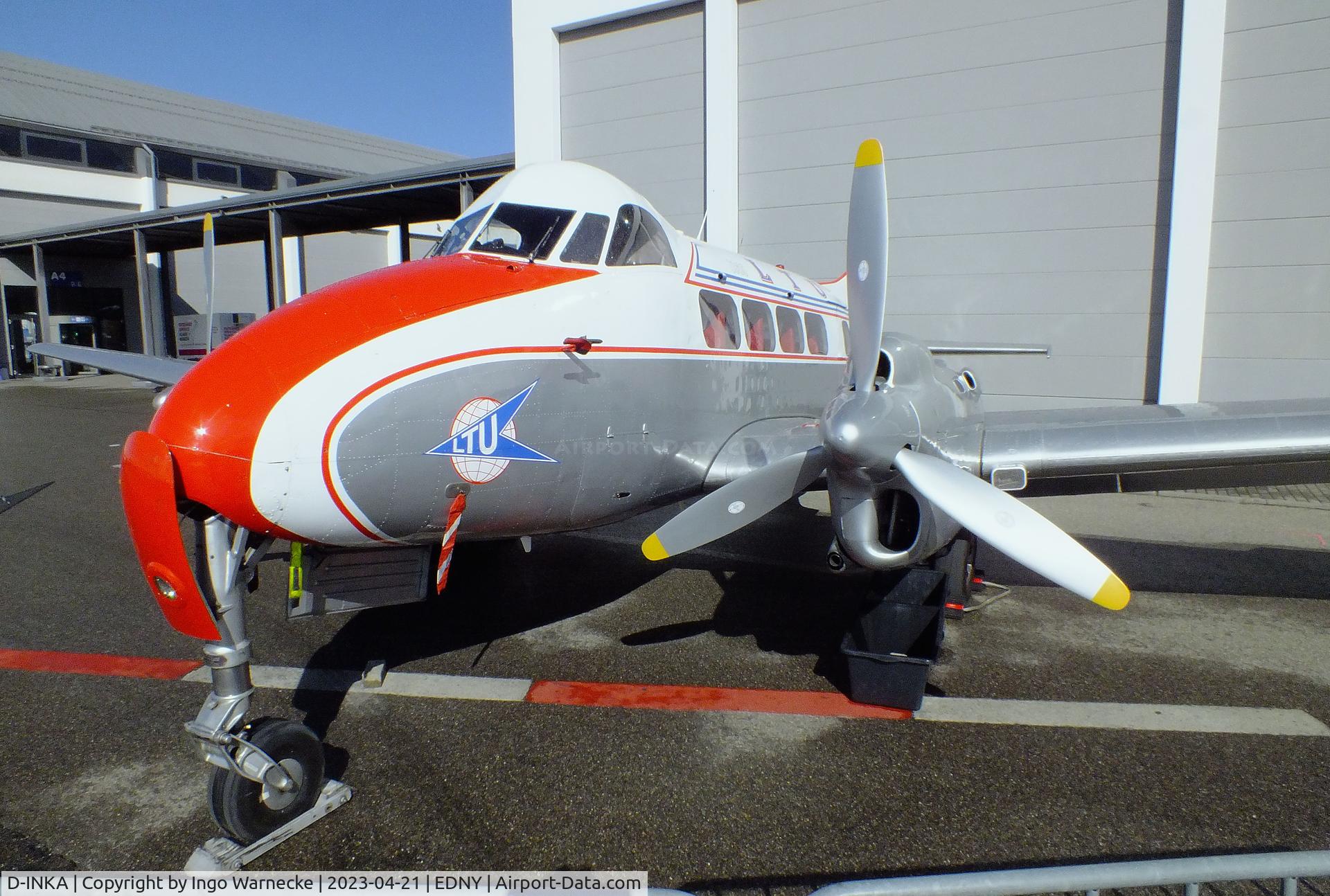 D-INKA, 1949 De Havilland DH-104 Devon C.2 C/N 04266, De Havilland D.H.104 Devon C2 at the AERO 2023, Friedrichshafen