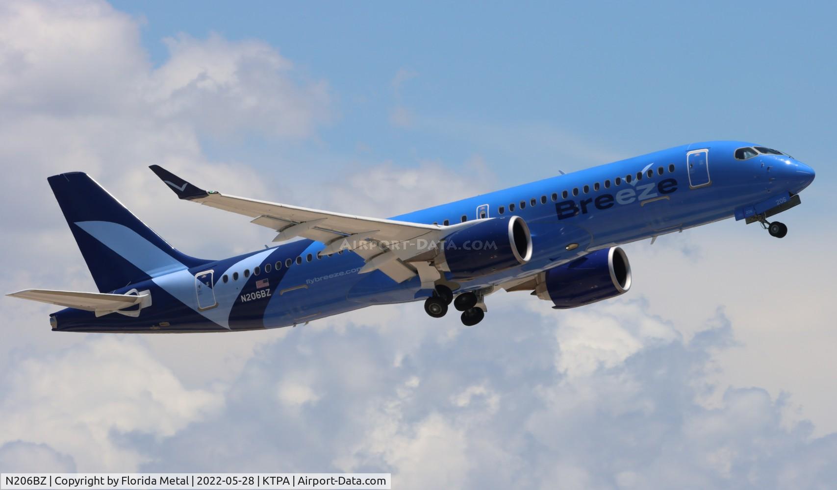 N206BZ, 2022 Airbus A220-300 C/N 55143, MXY A220 zx
