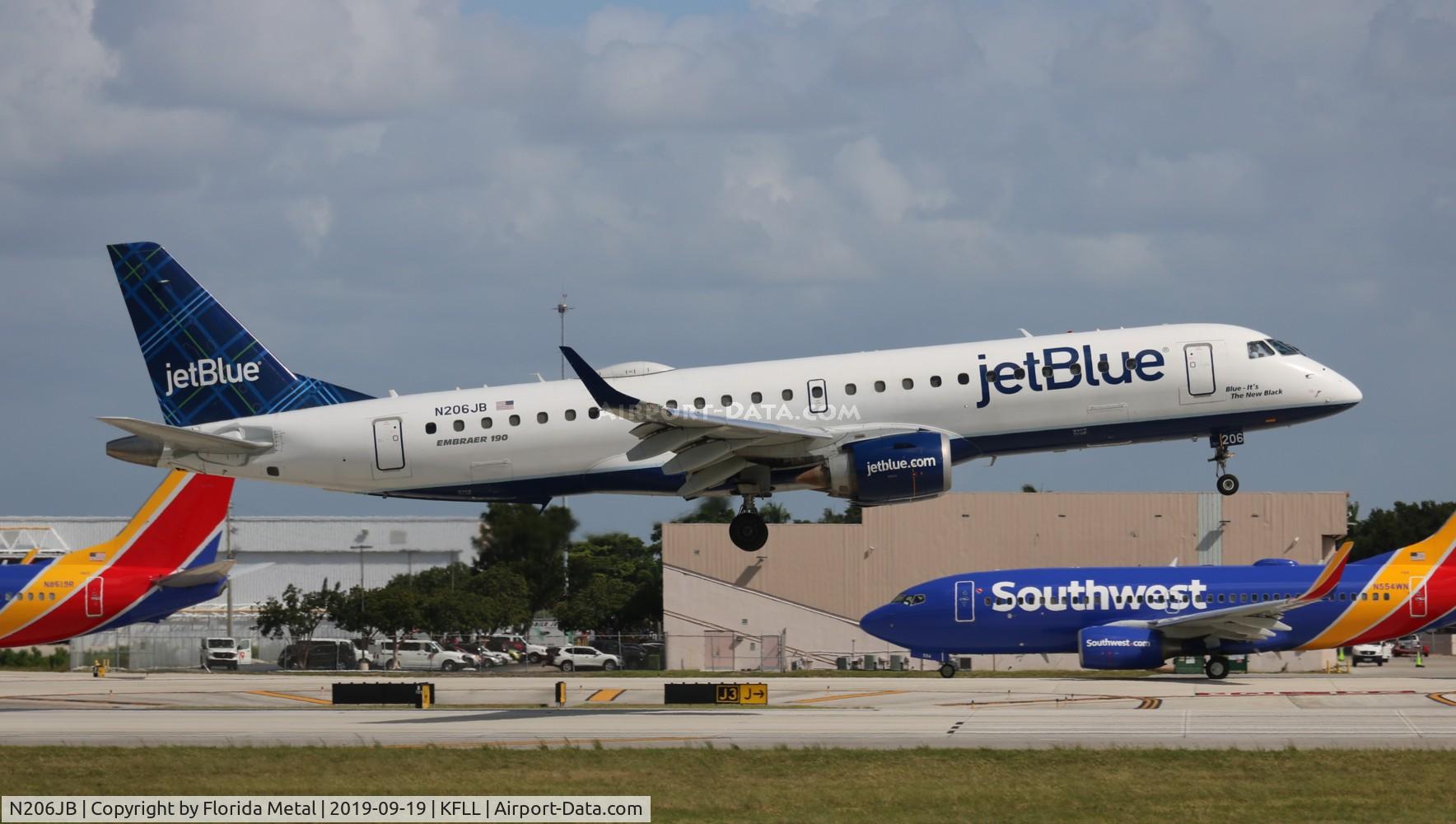 N206JB, 2006 Embraer 190AR (ERJ-190-100IGW) C/N 19000025, JBU E190 zx