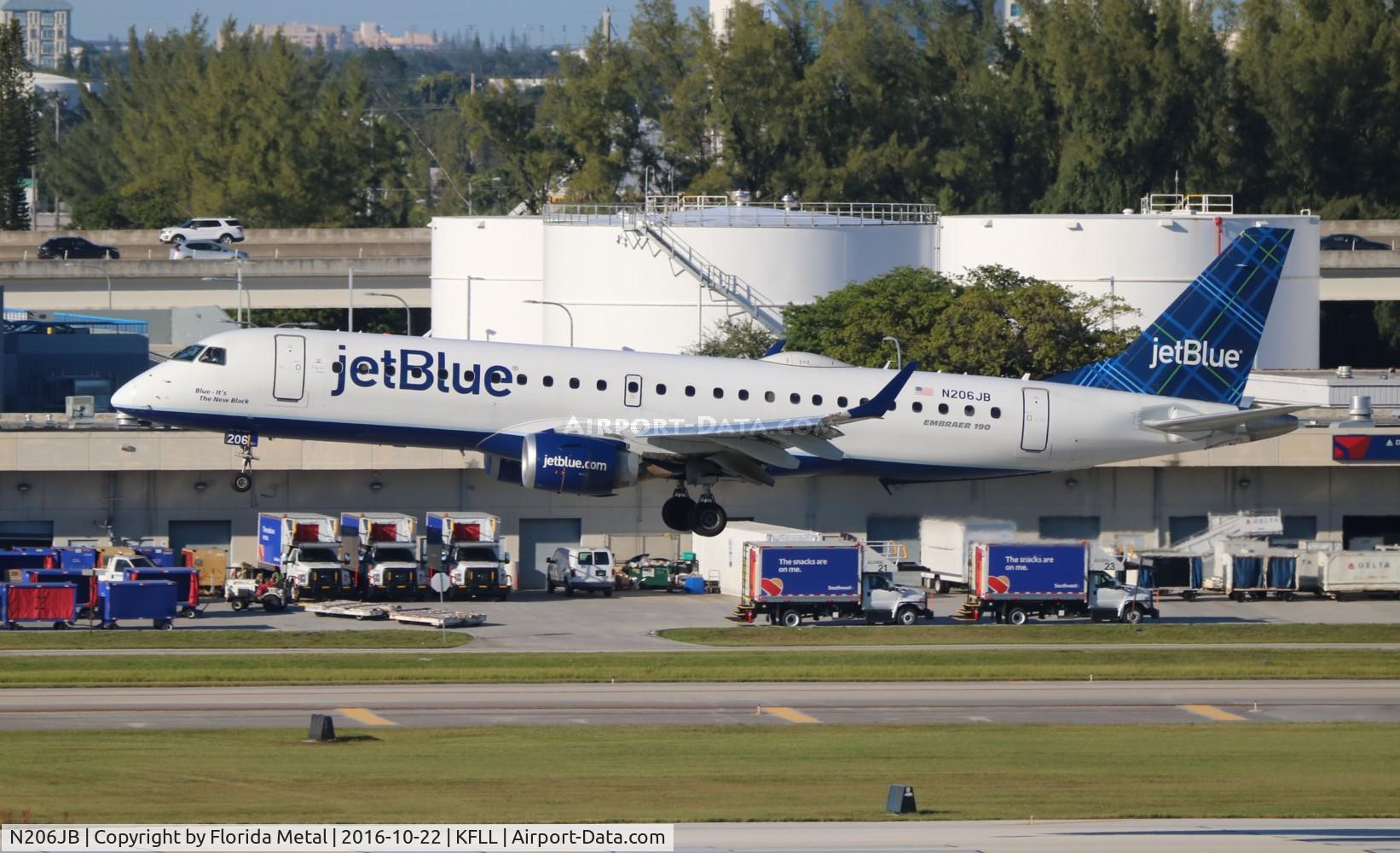 N206JB, 2006 Embraer 190AR (ERJ-190-100IGW) C/N 19000025, JBU E190 zx