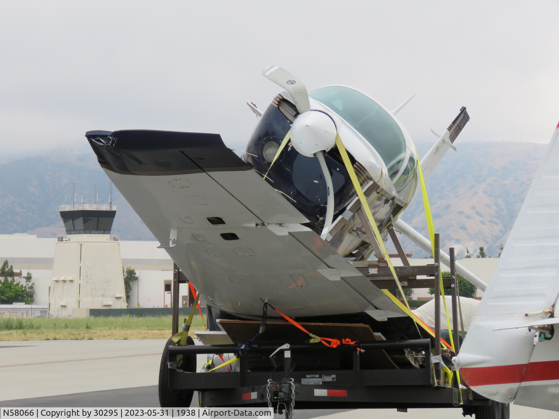 N58066, 1985 Mooney M20J 201 C/N 24-1541, Tied down