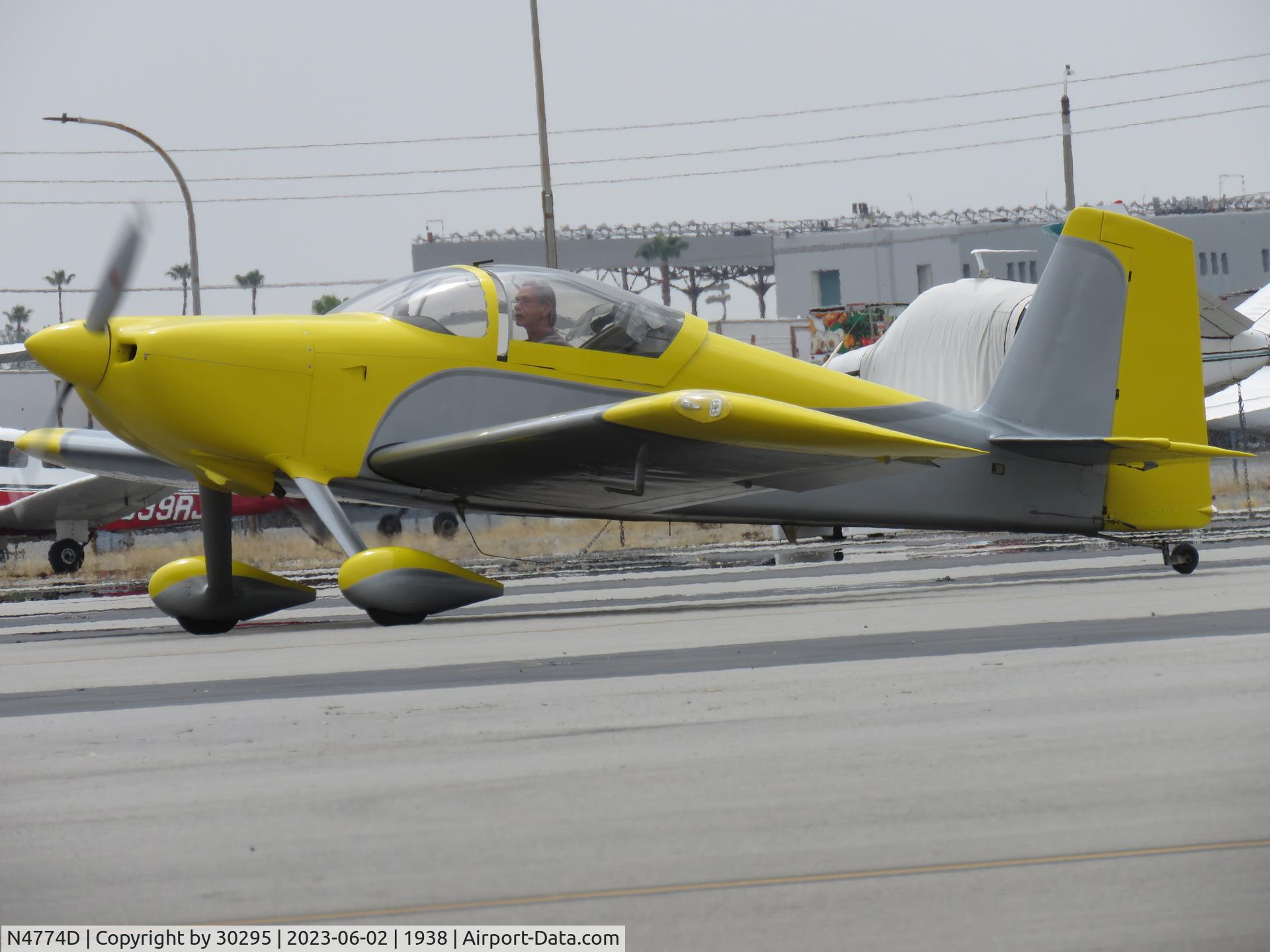 N4774D, 2015 Vans RV-7 C/N 73847, Warming up