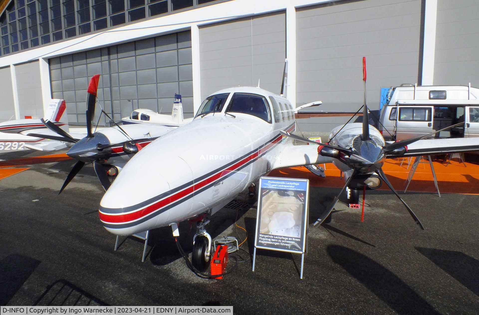 D-INFO, 1981 Piper PA-31T2 Cheyenne IIXL C/N 31T-8166031, Piper PA-31T2 Cheyenne II XL at the AERO 2023, Friedrichshafen