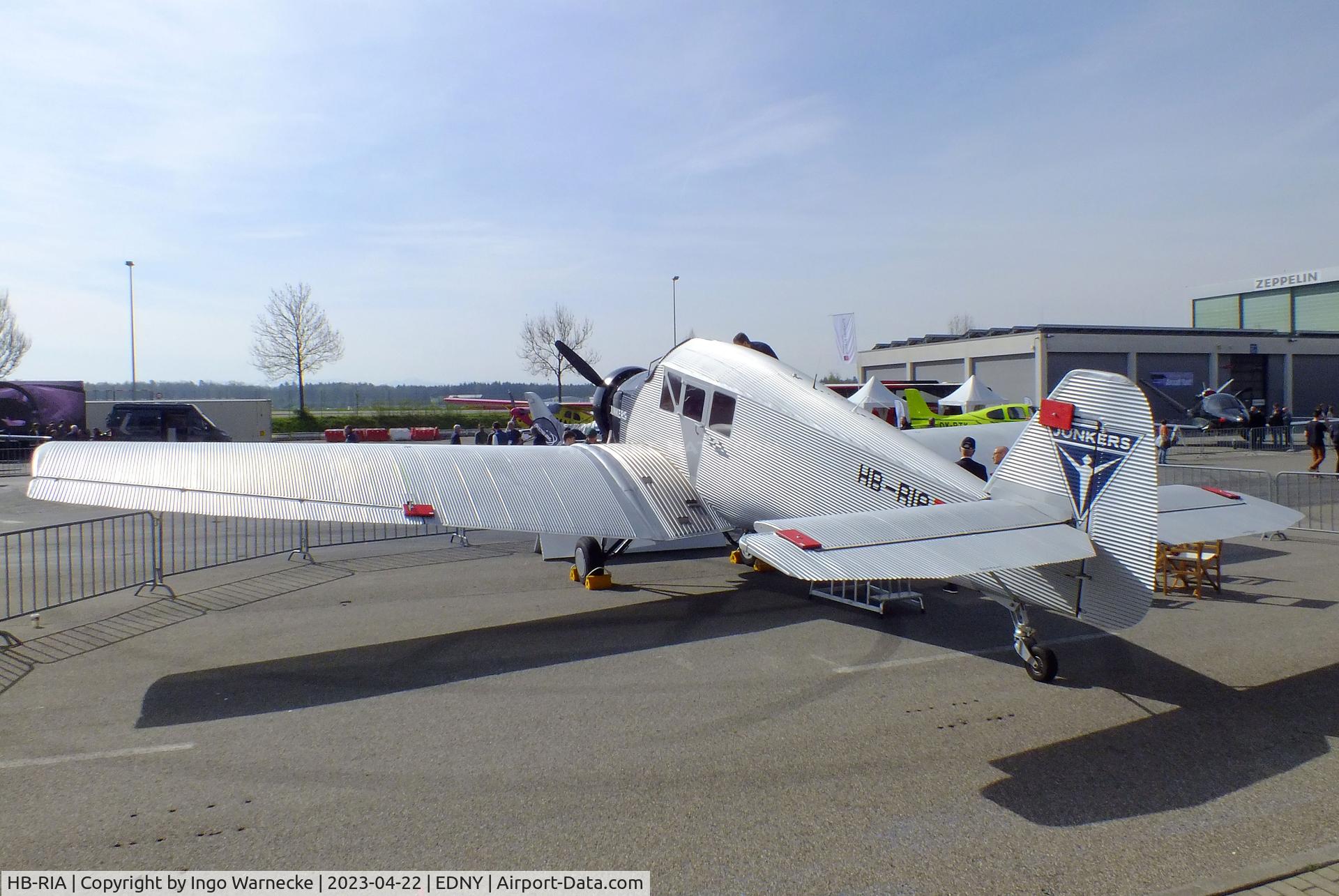 HB-RIA, 2019 Junkers F-13 (Replica) C/N 13-002, Rimowa / Junkers F 13 replica (with radial engine) at the AERO 2023, Friedrichshafen