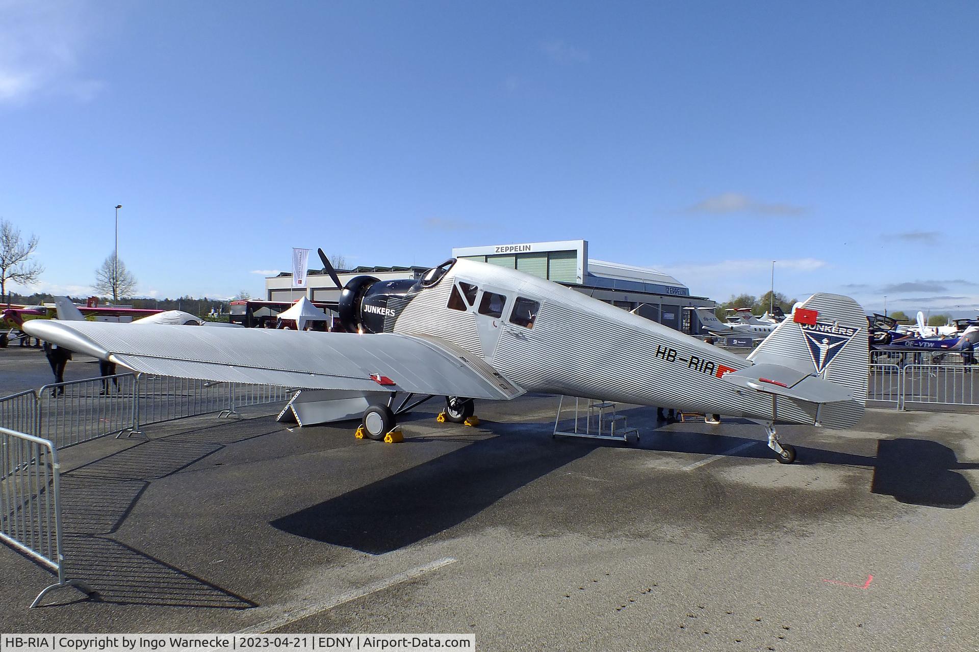 HB-RIA, 2019 Junkers F-13 (Replica) C/N 13-002, Rimowa / Junkers F 13 replica (with radial engine) at the AERO 2023, Friedrichshafen