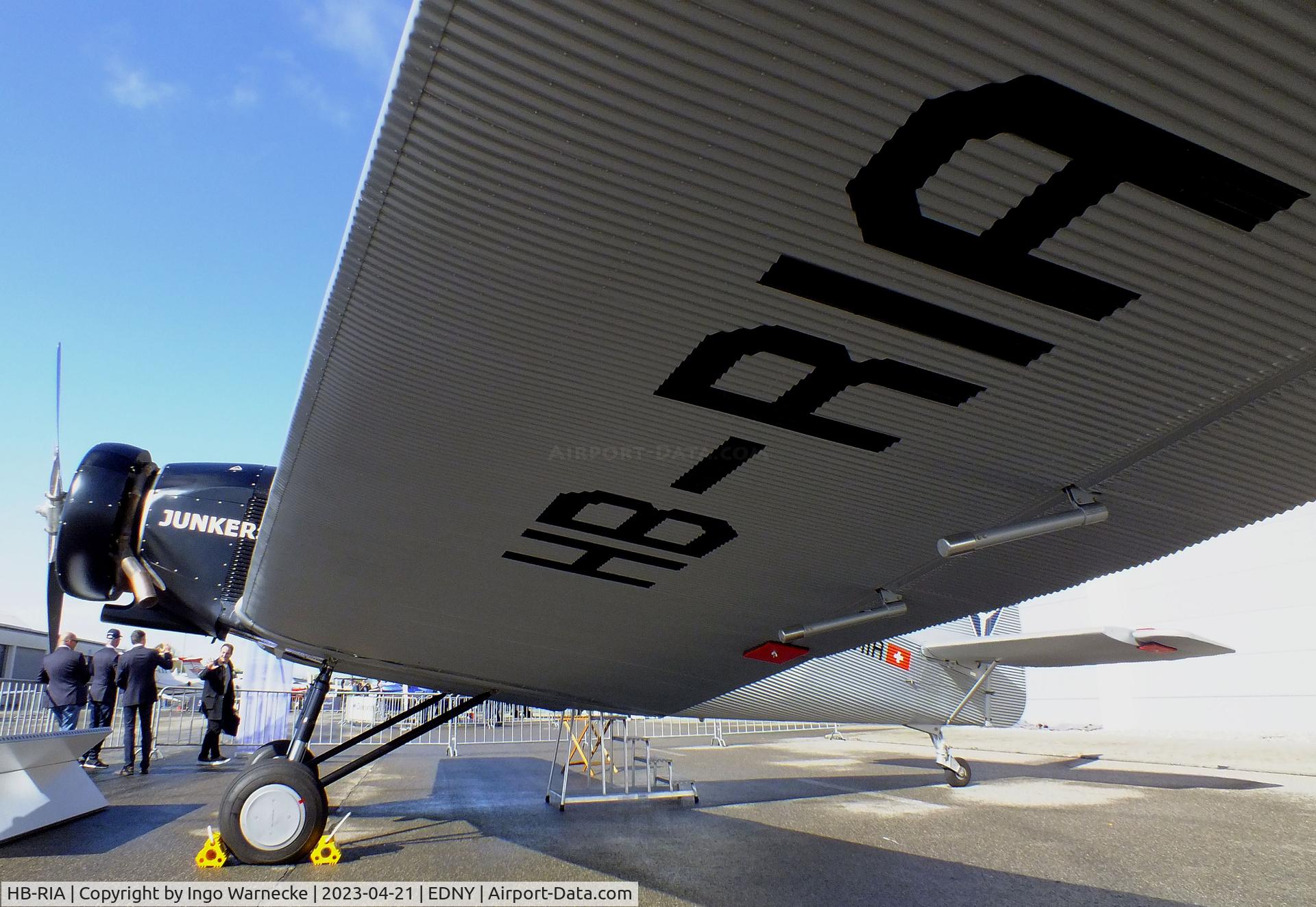 HB-RIA, 2019 Junkers F-13 (Replica) C/N 13-002, Rimowa / Junkers F 13 replica (with radial engine) at the AERO 2023, Friedrichshafen