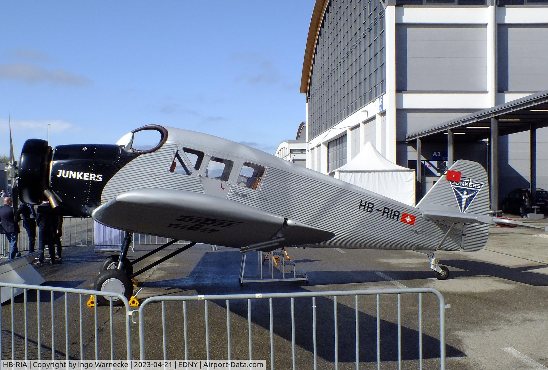 HB-RIA, 2019 Junkers F-13 (Replica) C/N 13-002, Rimowa / Junkers F 13 replica (with radial engine) at the AERO 2023, Friedrichshafen