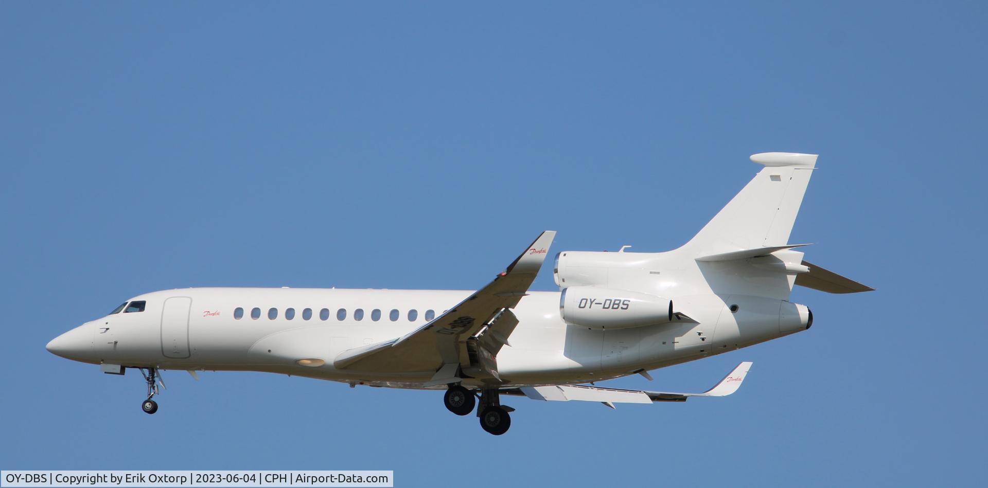 OY-DBS, 2017 Dassault Falcon 8X C/N 431, OY-DBS landing rw 22L