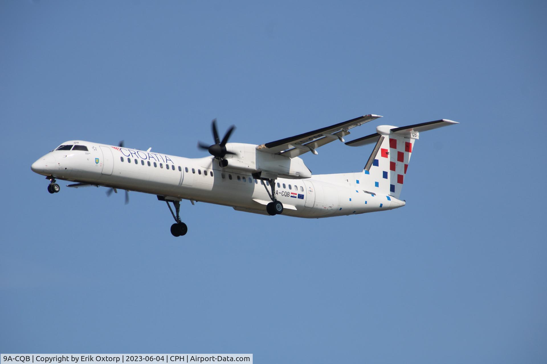 9A-CQB, 2008 De Havilland Canada DHC-8-402Q Dash 8 C/N 4211, 9A-CQB landing rw 22L
