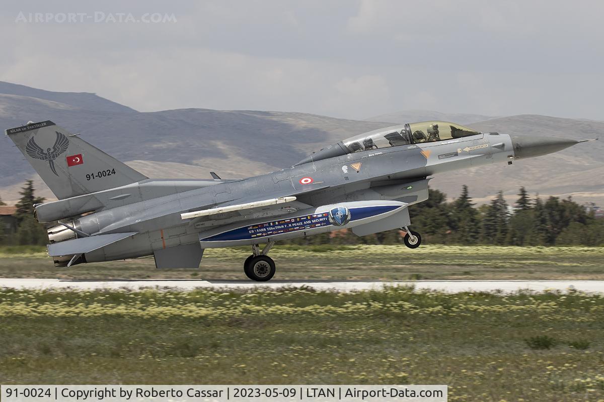 91-0024, Lockheed Martin F-16D Block 40J C/N 4S-21, Anatolian Eagle 2023