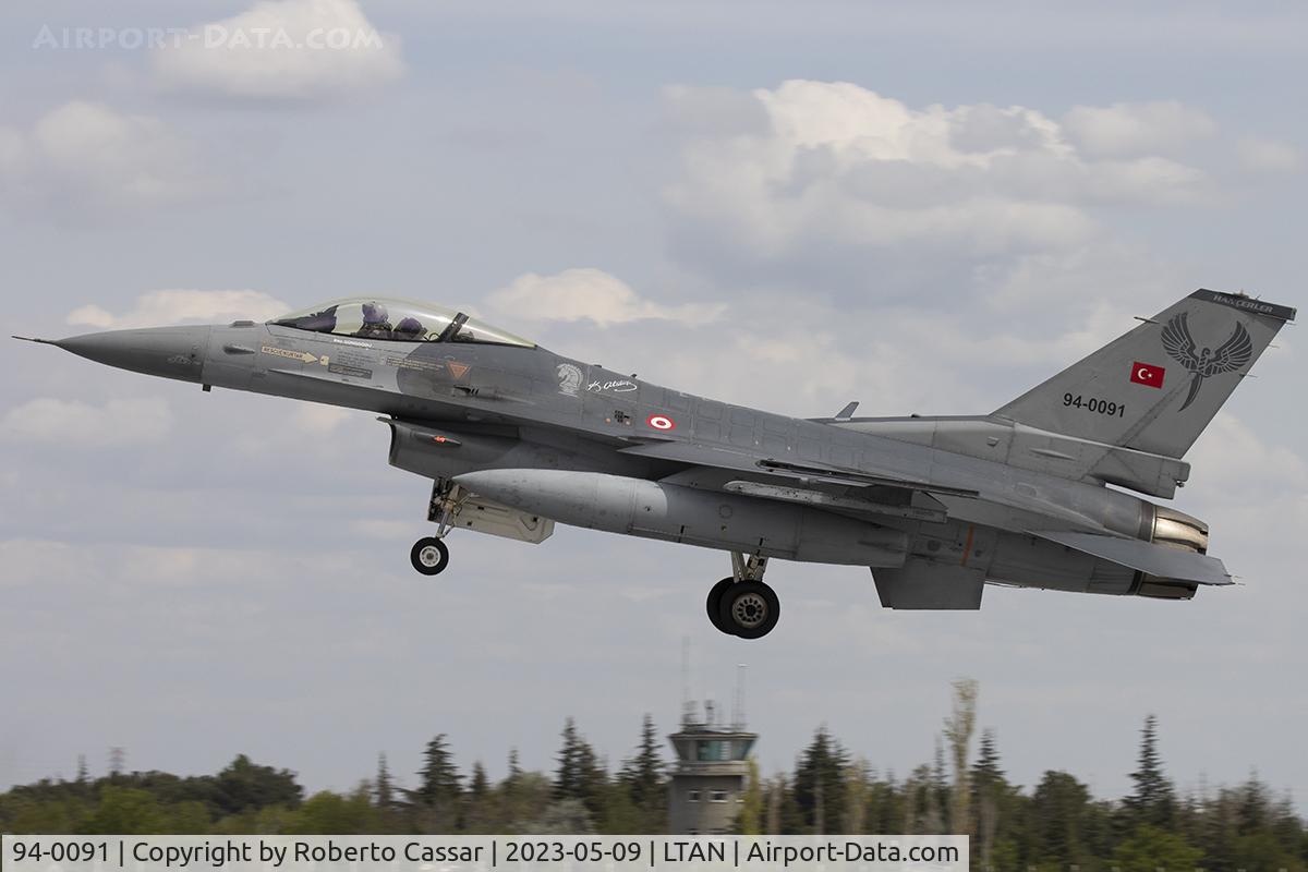 94-0091, 1994 TAI (Turkish Aerospace Industries) F-16C Fighting Falcon Fighting Falcon C/N HC-55, Anatolian Eagle 2023