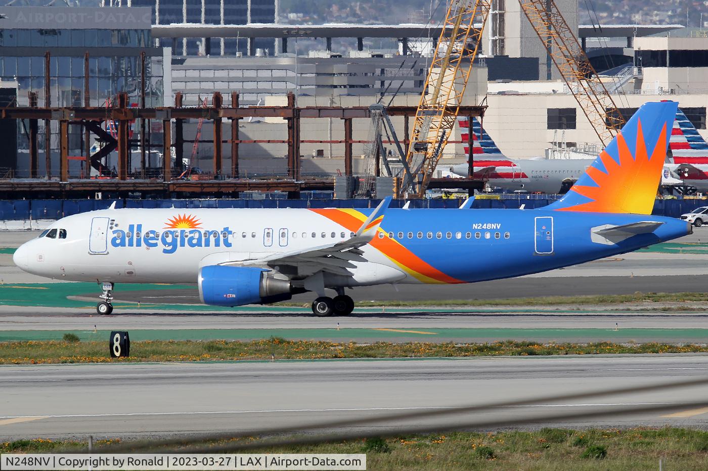 N248NV, 2017 Airbus A320-214 C/N 7781, at lax