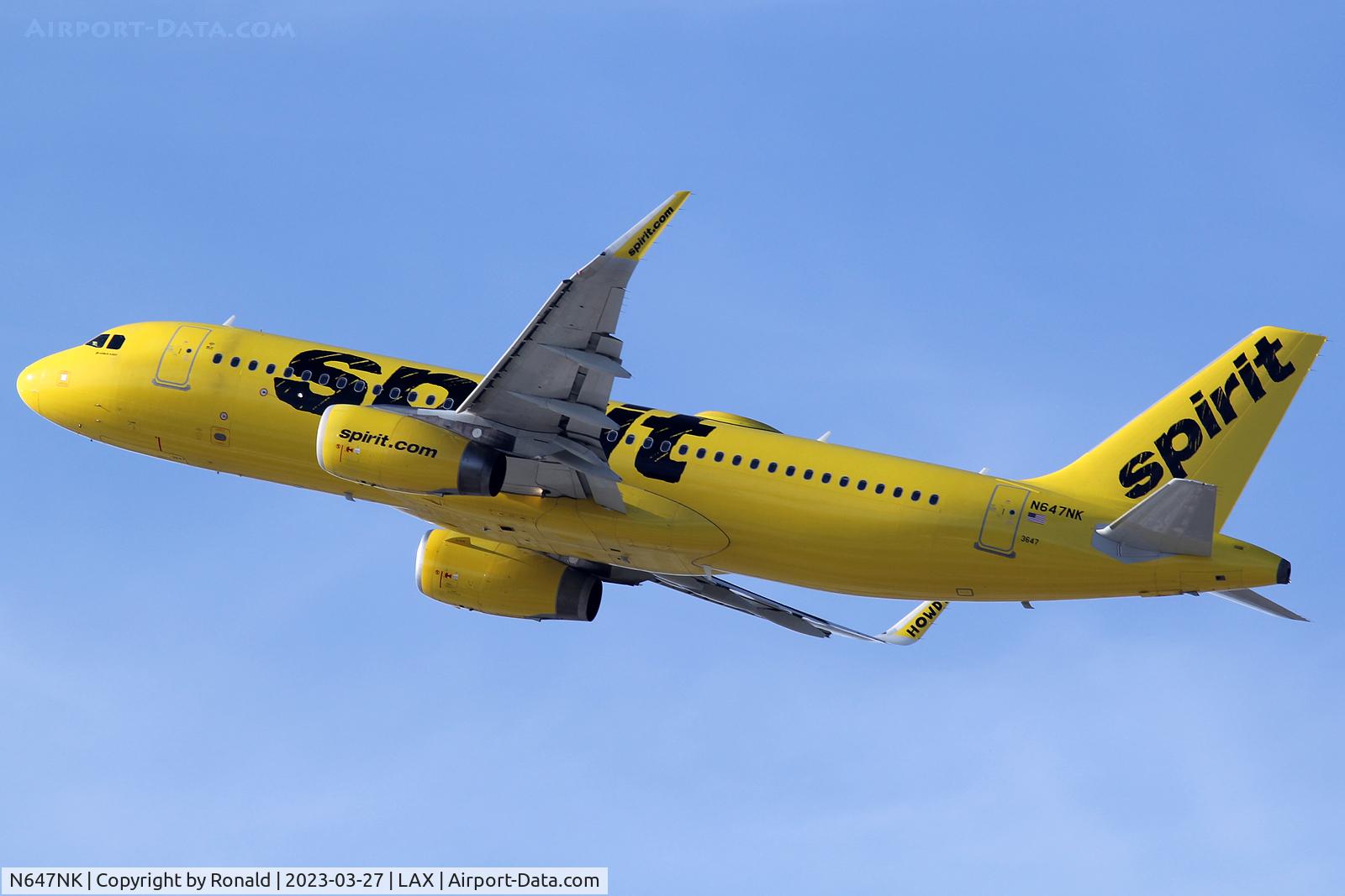 N647NK, 2017 Airbus A320-232 C/N 7635, at lax