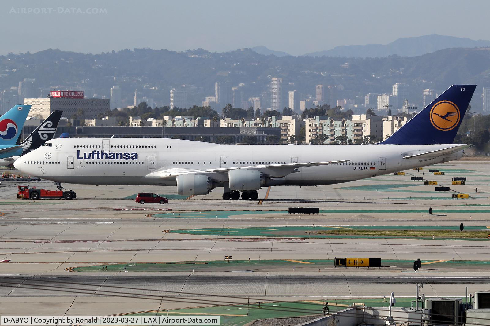 D-ABYO, 2014 Boeing 747-830 C/N 37841, at lax