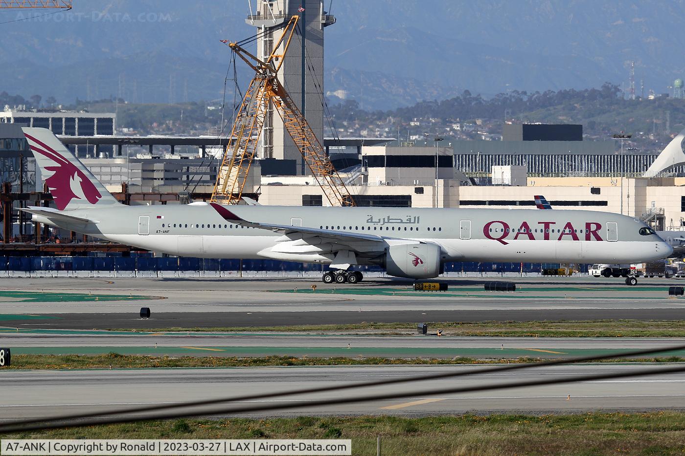 A7-ANK, 2019 Airbus A350-1041 C/N 332, at lax