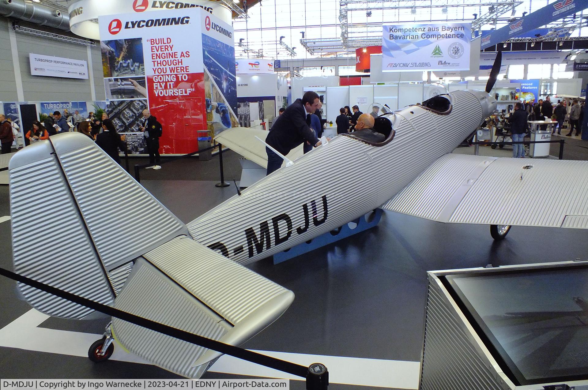 D-MDJU, 2021 Junkers Flugzeugwerke AG A50ci Replica C/N 001, Junkers Flugzeugwerke A 50 ci Junior replica at the AERO 2023, Friedrichshafen