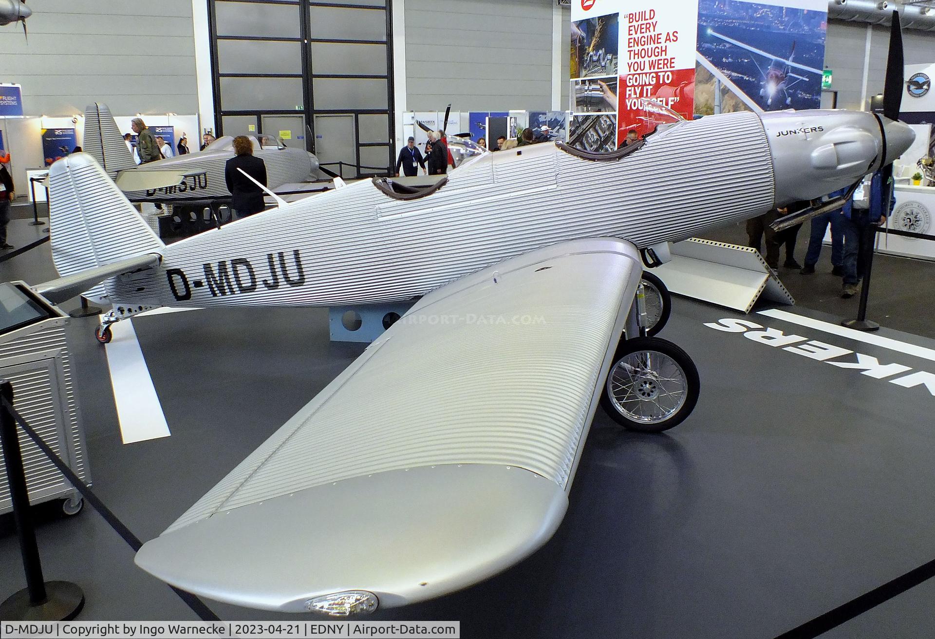 D-MDJU, 2021 Junkers Flugzeugwerke AG A50ci Replica C/N 001, Junkers Flugzeugwerke A 50 ci Junior replica at the AERO 2023, Friedrichshafen