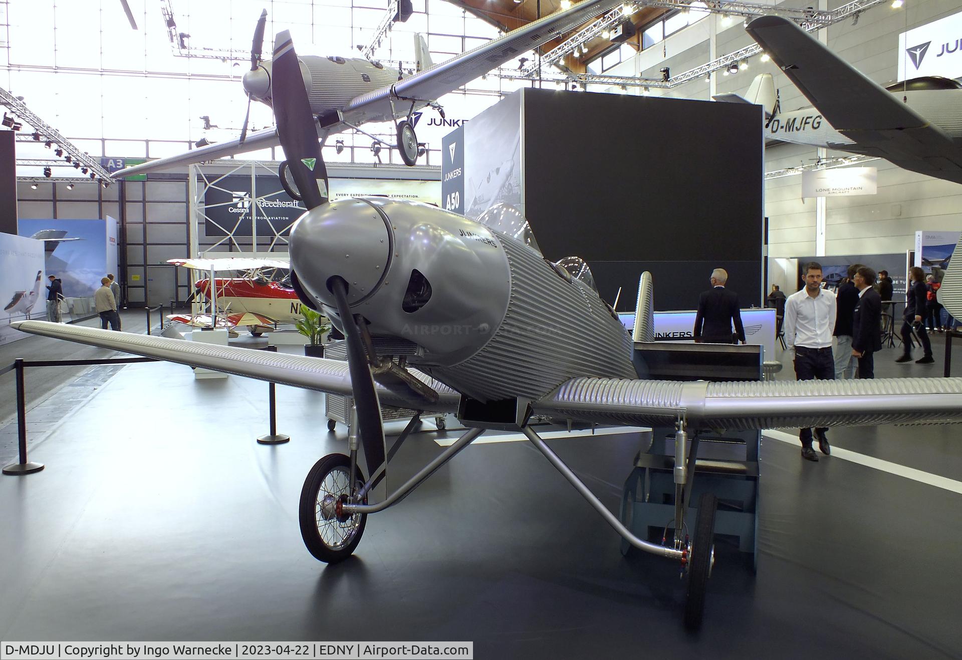 D-MDJU, 2021 Junkers Flugzeugwerke AG A50ci Replica C/N 001, Junkers Flugzeugwerke A 50 ci Junior replica at the AERO 2023, Friedrichshafen