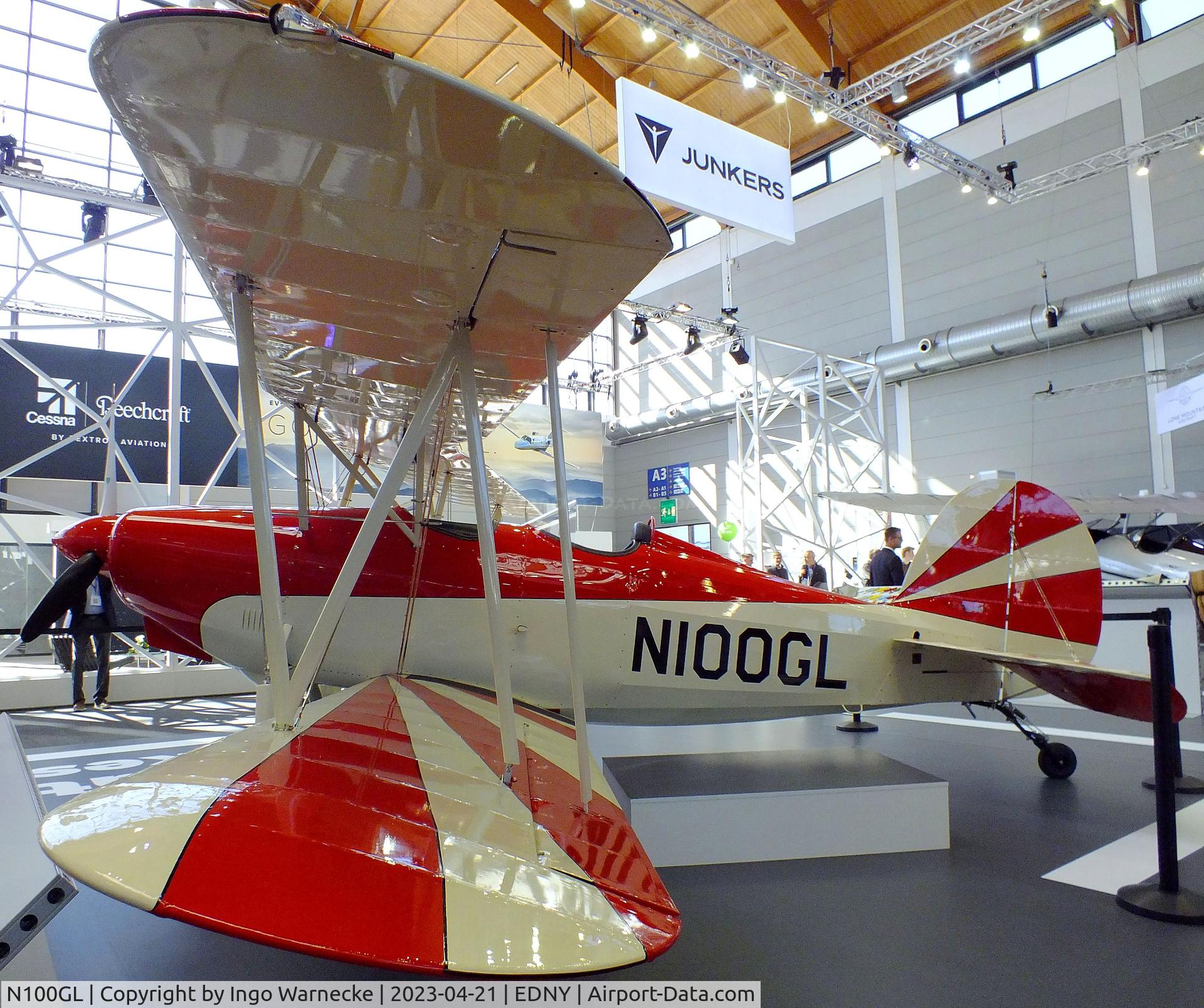 N100GL, 2021 Waco Classic Aircraft 2T-1A-2 C/N 1215, Waco Classic Aircraft Great Lakes 2T-1A-2 Sport Trainer  at the AERO 2023, Friedrichshafen