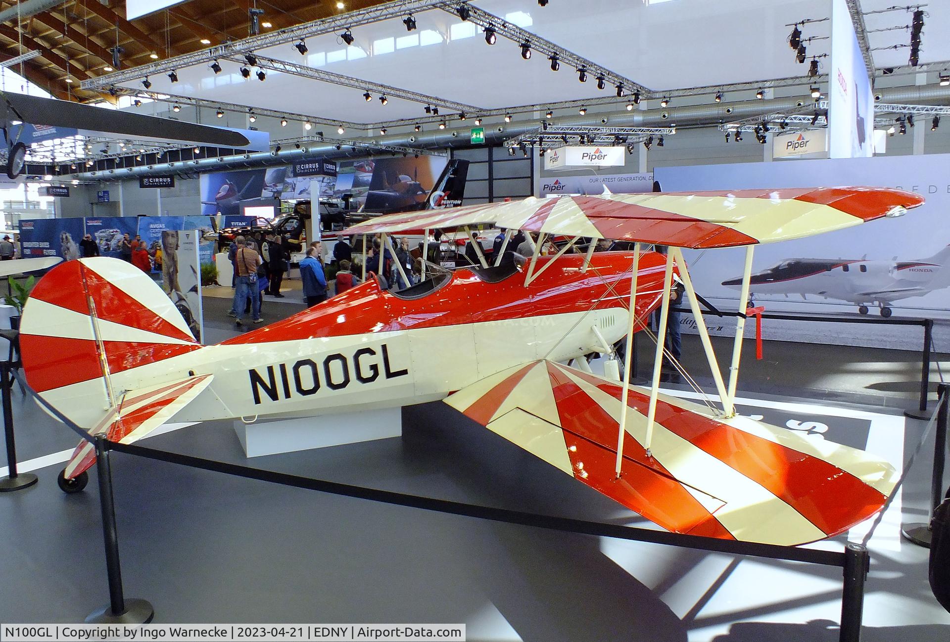 N100GL, 2021 Waco Classic Aircraft 2T-1A-2 C/N 1215, Waco Classic Aircraft Great Lakes 2T-1A-2 Sport Trainer  at the AERO 2023, Friedrichshafen