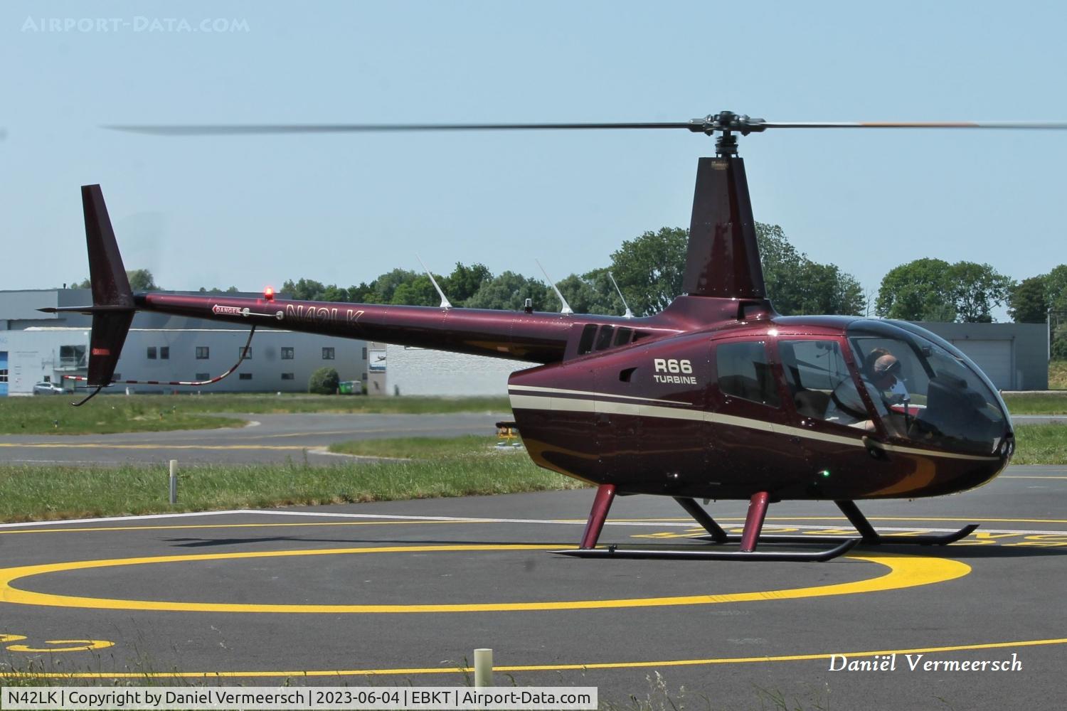 N42LK, 2018 Robinson R66 C/N 0861, R66 at Wevelgem. Same owner of previous one from 2012 with serial 0189.