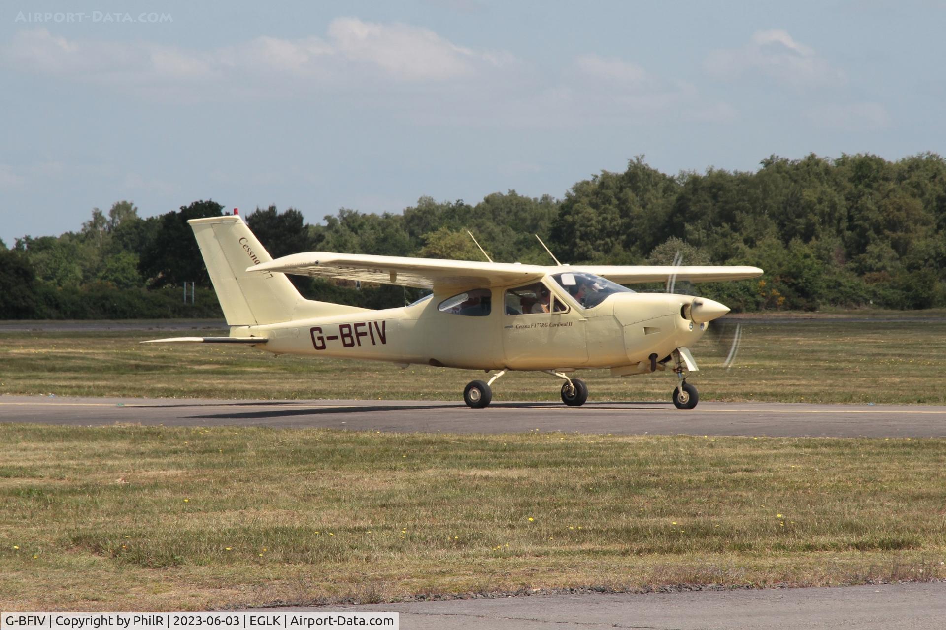 G-BFIV, 1977 Reims F177RG Cardinal RG C/N 0161, G-BFIV 1977 Reims Cessna F177RG Blackbushe