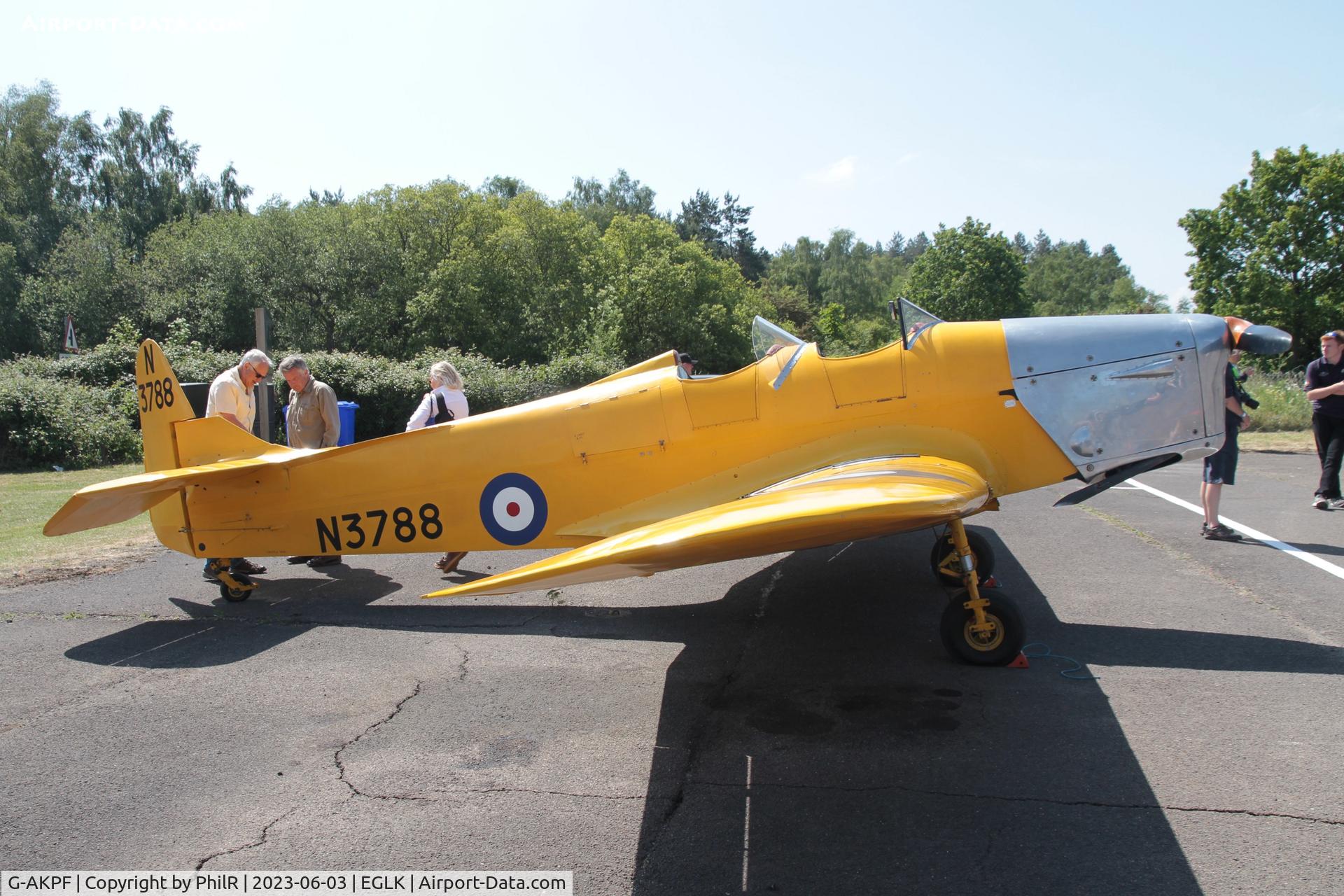 G-AKPF, 1941 Miles M14A Hawk Trainer 3 C/N 2228, N3788 (V1075, G-AKPF) 1938 Miles M14A Hawk 3 Blackbushe