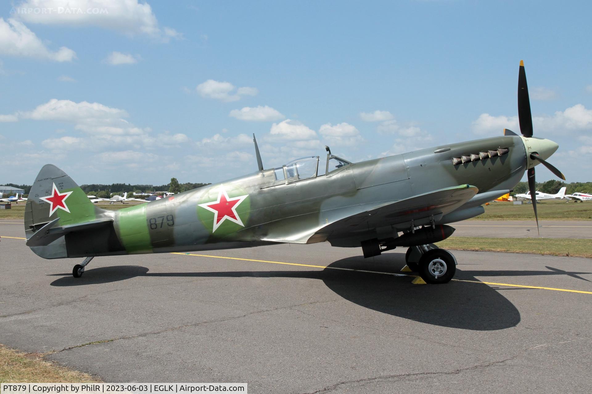 PT879, 1944 Supermarine Spitfire Mk.IX C/N Not found PT879, PT879 (G-PTIX) 1944 VS Spitfire IX Blackbushe