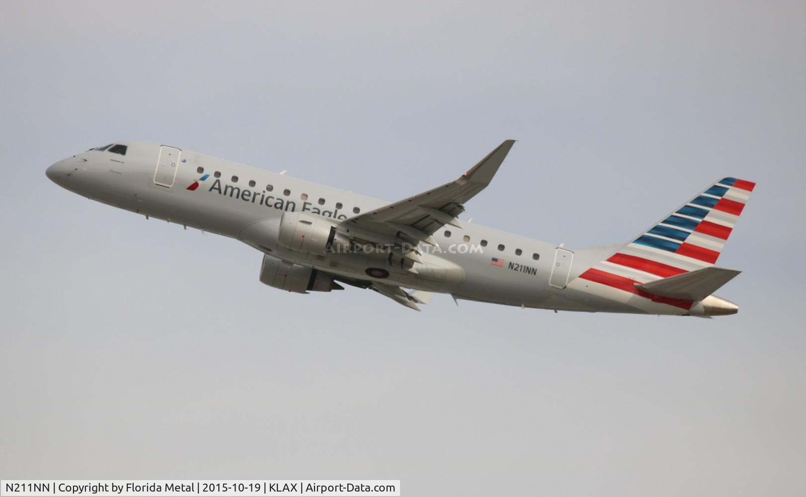 N211NN, 2015 Embraer 175LR (ERJ-170-200LR) C/N 17000501, CPZ/Eagle E175 zx LAX Dockweiler Beach