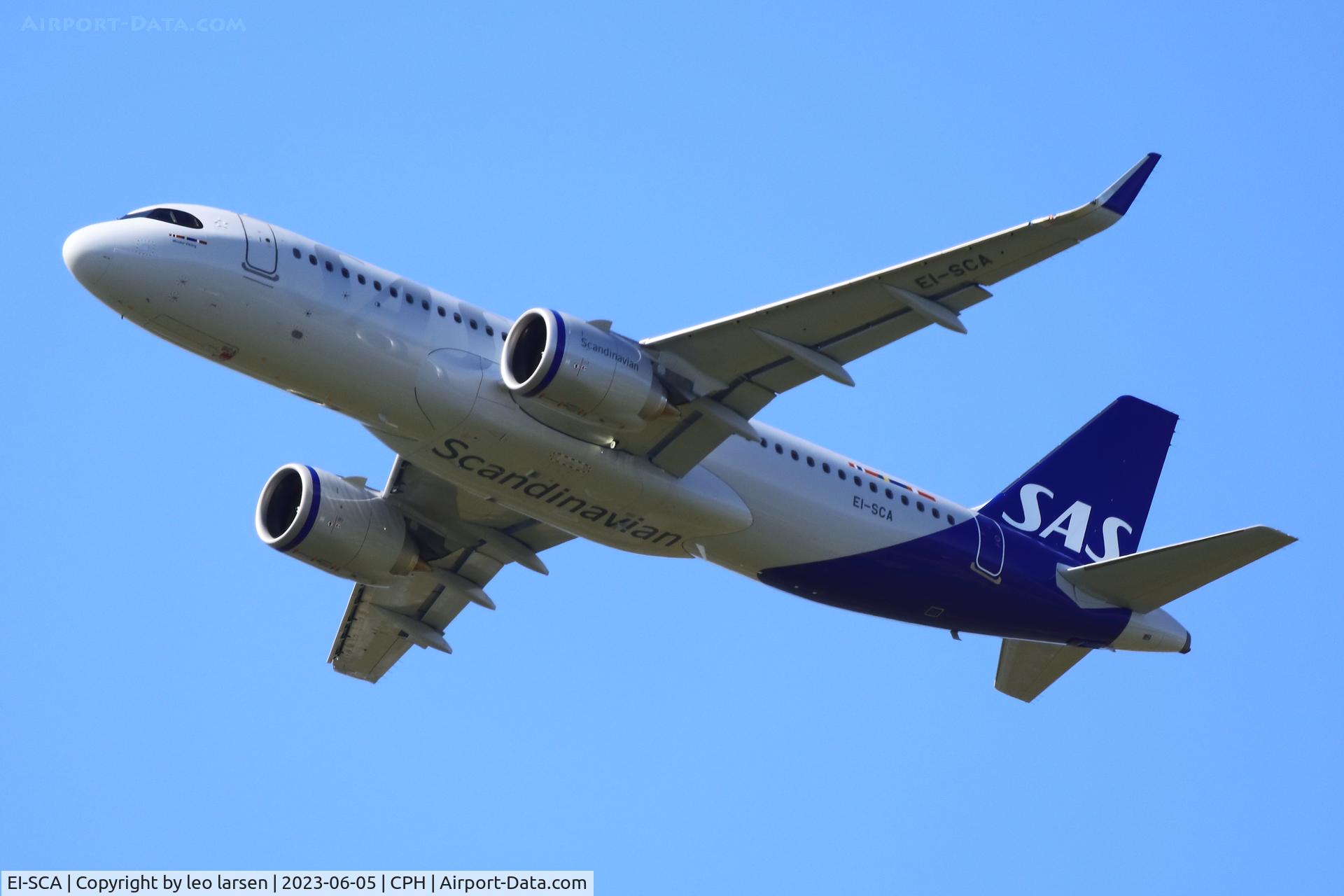 EI-SCA, 2023 Airbus A320-251N C/N 11442, Copenhagen 5.6.2023 t/o R-22L
